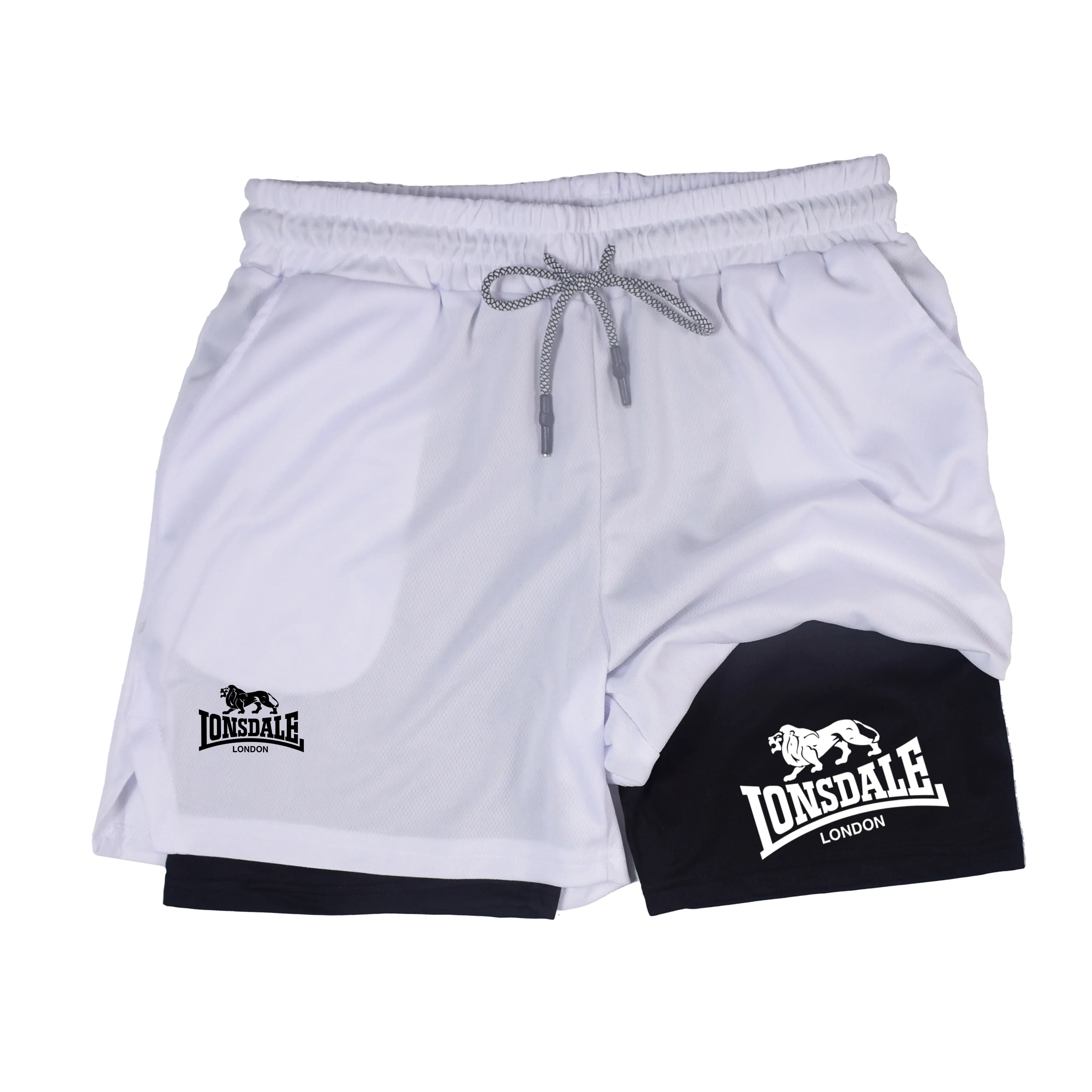 2-in-1 Men's Running Compression Shorts with Phone Pocket