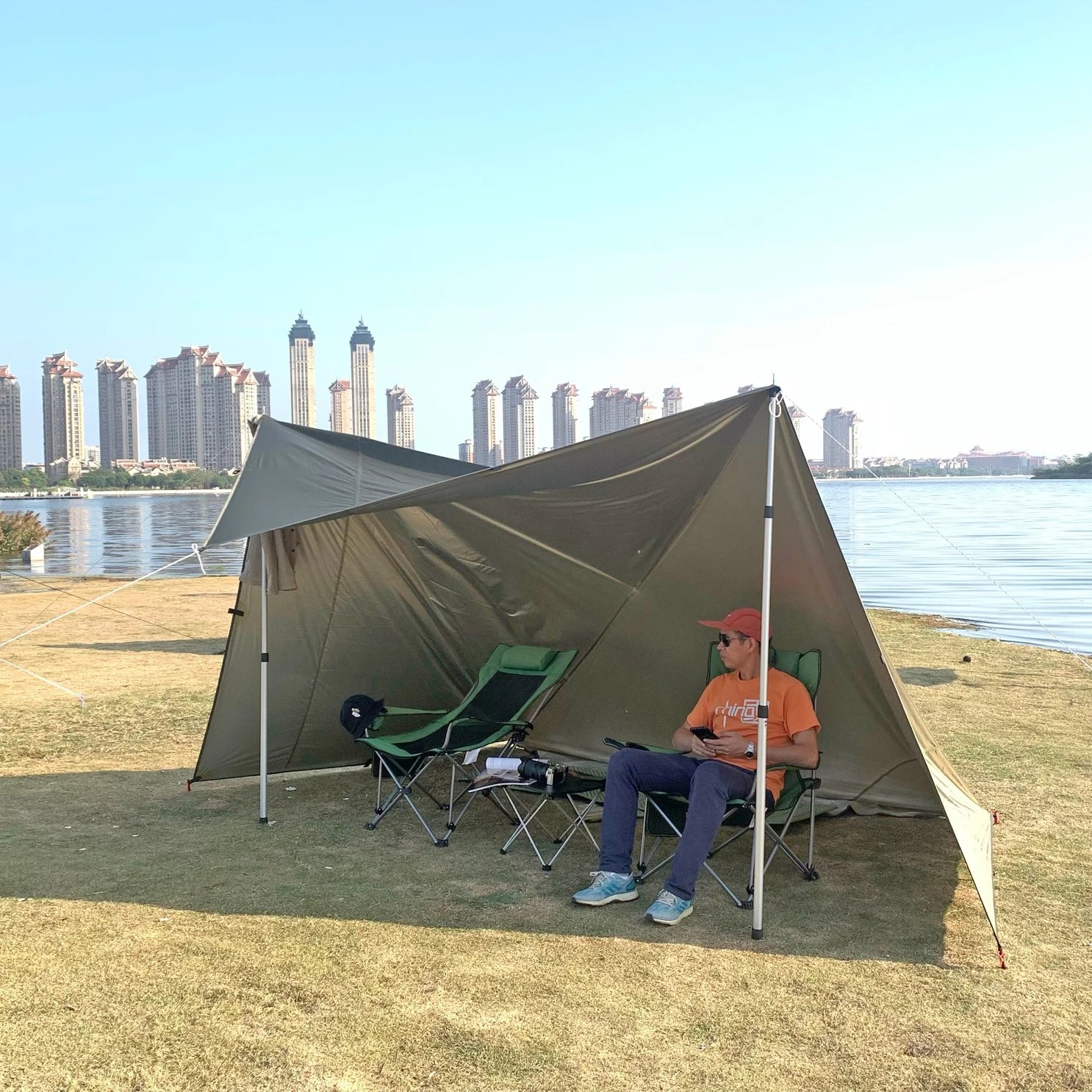 Waterproof Camping Tent Tarp with 19 Hang Points