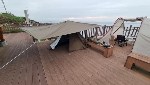 Waterproof Camping Tent Tarp with 19 Hang Points