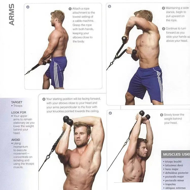 Triceps Face Pull Rope Handle
