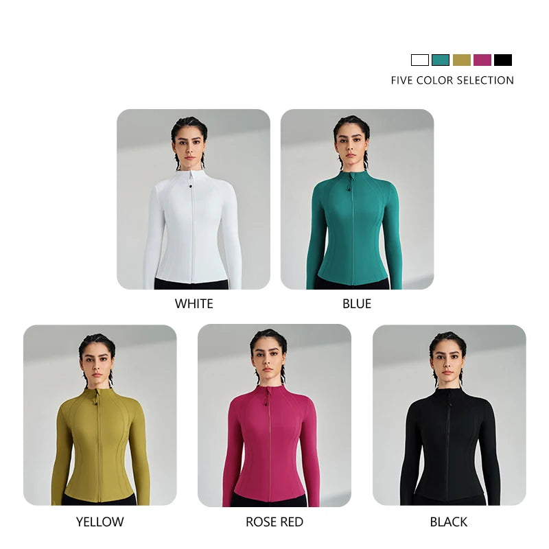 Women’s Full-Zip Yoga & Running Jacket with Thumbholes