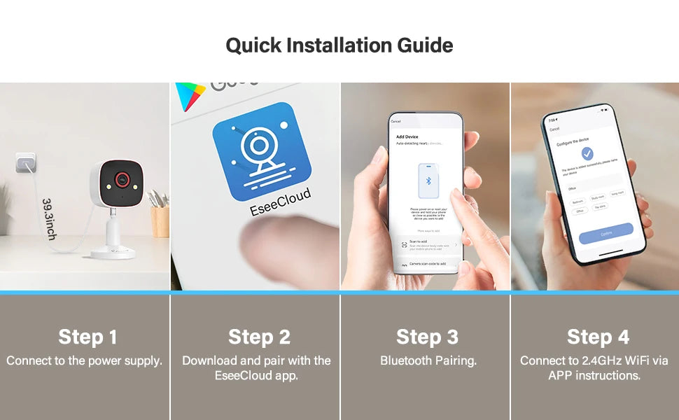 Jennov 2K HD Wireless WiFi Security Camera (5Ghz/2.4Ghz) – Indoor/Outdoor IP66